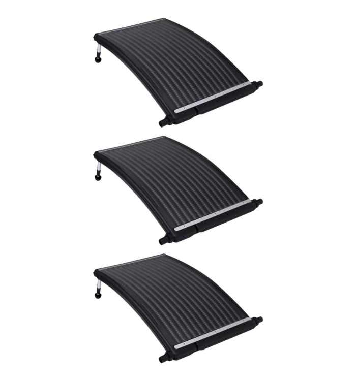 Panneaux de chauffage solaire de piscine courbés 3 pcs 110x65cm | Mobilier & Déco