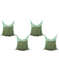 Filet à foin 4 pcs Carré 0,9 x 1 m PP | Mobilier & Déco