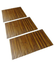 Tapis de bain en acacia 3 pcs | Mobilier & Déco