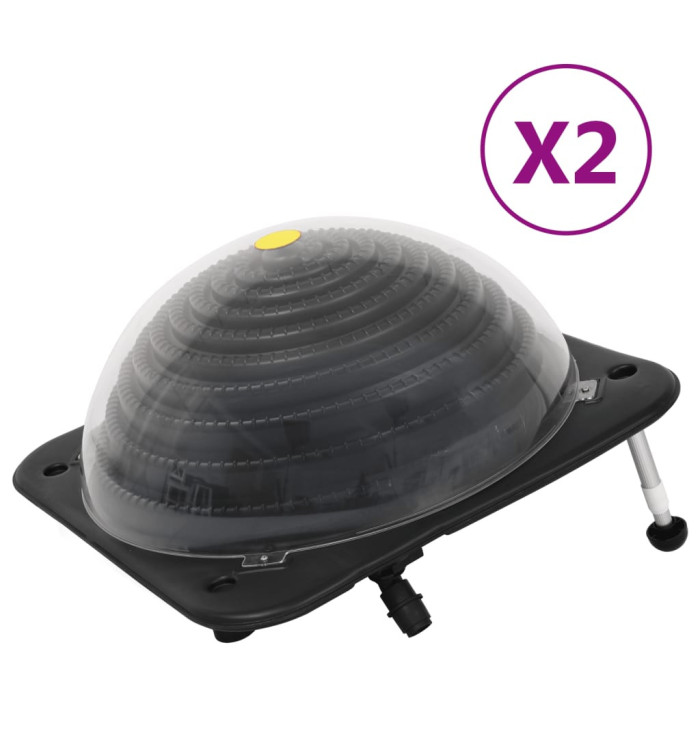 Chauffage solaire de piscine 2 pcs 75x75x36 cm PEHD Aluminium | Mobilier & Déco
