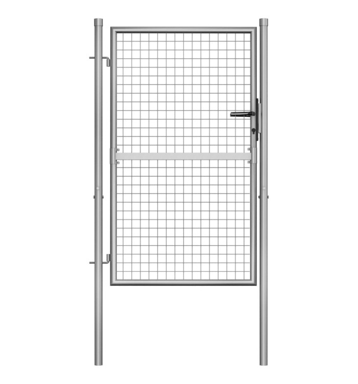 Porte de jardin Acier galvanisé 105x175 cm Argenté | Mobilier & Déco