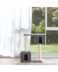 Arbre à chat avec griffoirs en sisal Gris clair 60 cm | Mobilier & Déco