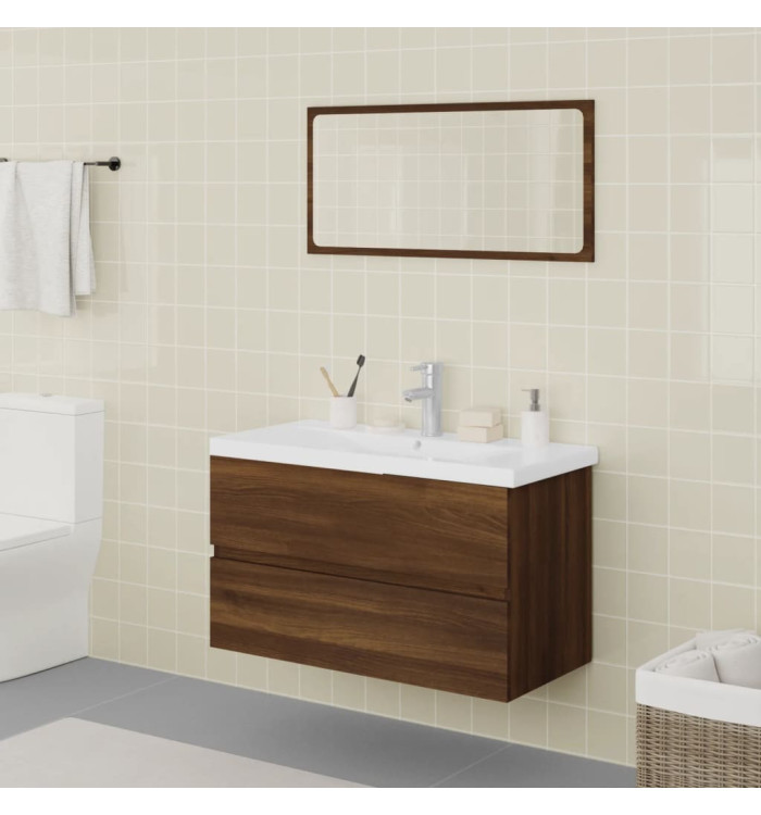 Meubles de salle de bain Chêne marron Bois d'ingénierie | Mobilier & Déco
