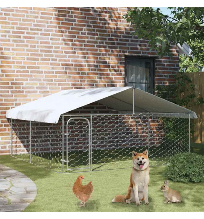 Chenil extérieur avec toit 300x300x150 cm | Mobilier & Déco