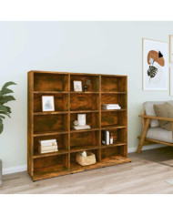 Armoire à CD Chêne fumé 100x23x89,5 cm Bois d'ingénierie | Mobilier & Déco