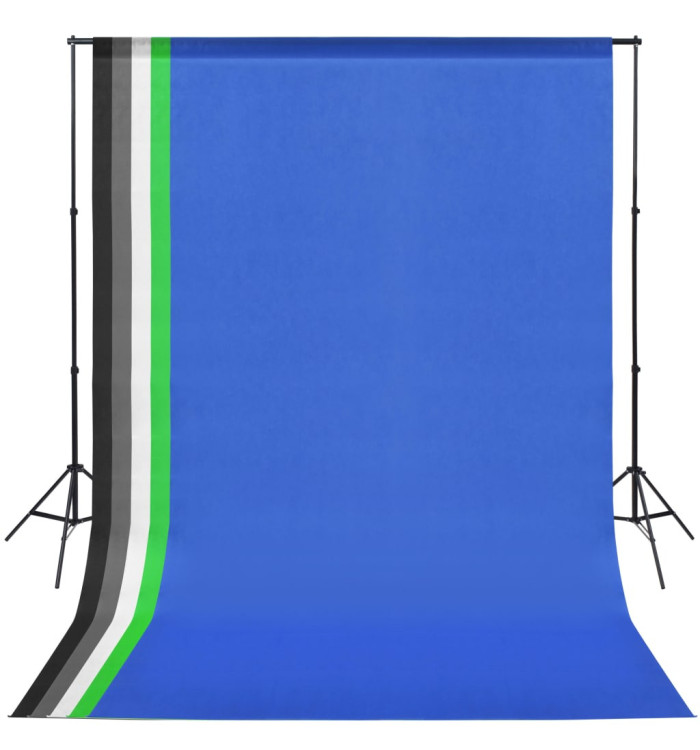 Kit de studio avec 5 toiles de fond colorées et cadre réglable | Mobilier & Déco