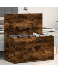 Coffre de rangement Chêne fumé 84x42x46 cm Bois d'ingénierie | Mobilier & Déco