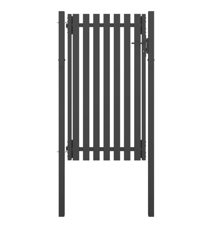 Portail de clôture de jardin Acier 1x2,25 m Anthracite | Mobilier & Déco