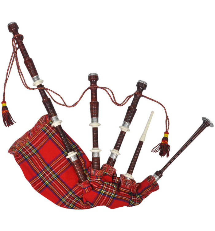 Cornemuse écossaise Great Highland Tartan rouge Royal Steward | Mobilier & Déco
