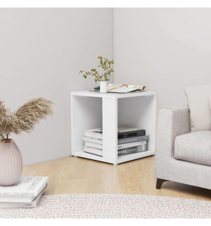 Table d'appoint Blanc 33x33x34,5 cm Aggloméré | Mobilier & Déco