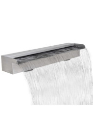 Lame d'eau rectangulaire 60 cm Acier inoxydable pour piscine | Mobilier & Déco