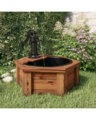 Fontaine à eau avec pompe 57x57x53 cm Bois de sapin massif | Mobilier & Déco
