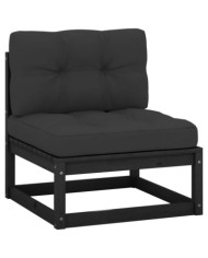 Canapé central de jardin coussins anthracite Bois de pin massif | Mobilier & Déco