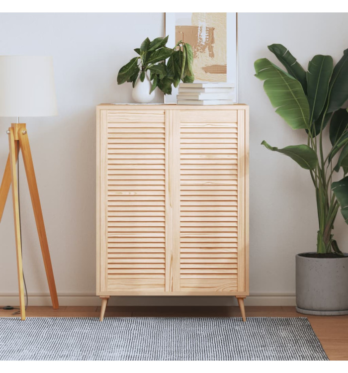 Portes d'armoire à persiennes 2 pcs 99,3x39,4 cm pin massif | Mobilier & Déco