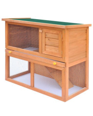 Clapier d'extérieur Enclos pour petits animaux 1 porte Bois | Mobilier & Déco