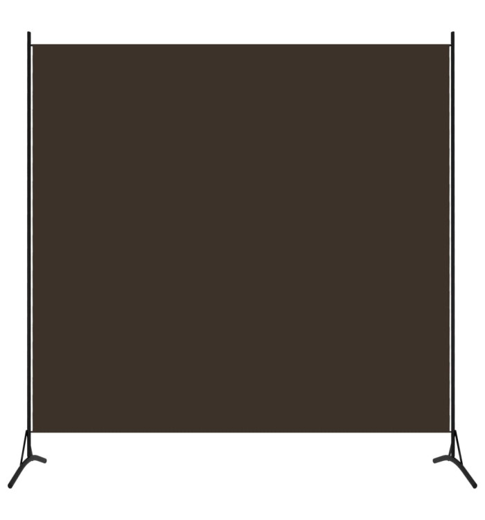 Cloison de séparation marron 175x180 cm tissu | Mobilier & Déco