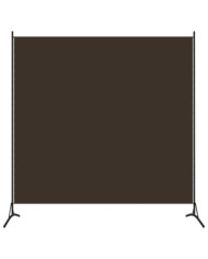 Cloison de séparation marron 175x180 cm tissu | Mobilier & Déco