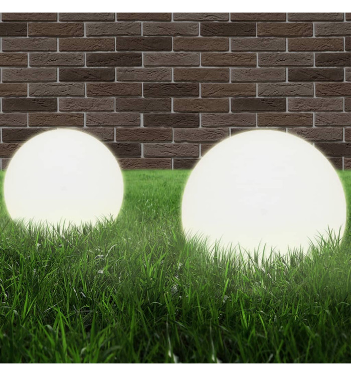 Lampe à LED sous forme de boule 2 pcs Sphérique 30 cm PMMA | Mobilier & Déco