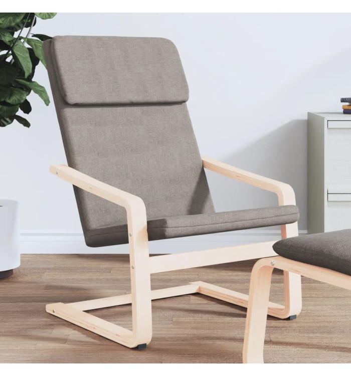 Chaise de relaxation Taupe Tissu | Mobilier & Déco