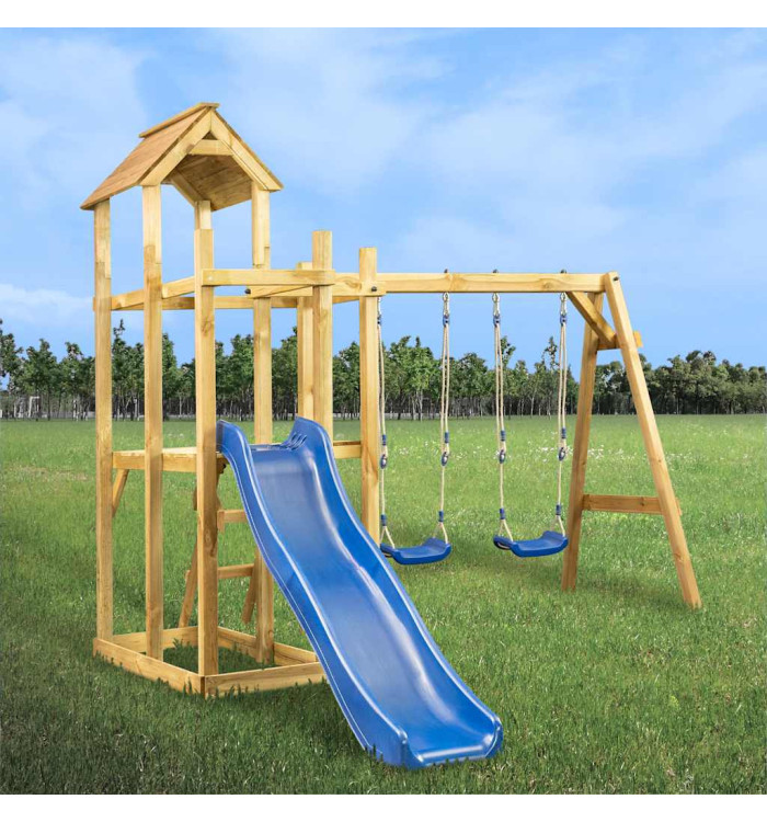 Aire de jeux d'extérieur 285x305x226,5 cm bois de pin imprégné | Mobilier & Déco