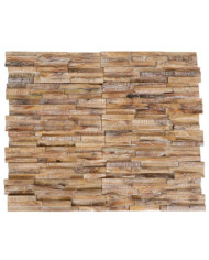 Panneaux de revêtement mural 3D 10 pcs 1,01 m² Bois de teck | Mobilier & Déco