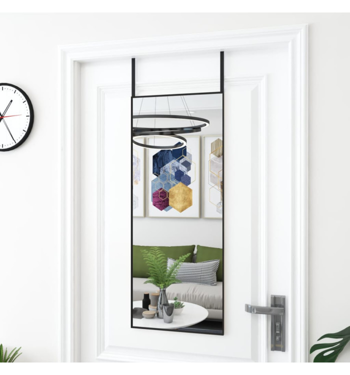 Miroir de porte Noir 40x100 cm Verre et aluminium | Mobilier & Déco