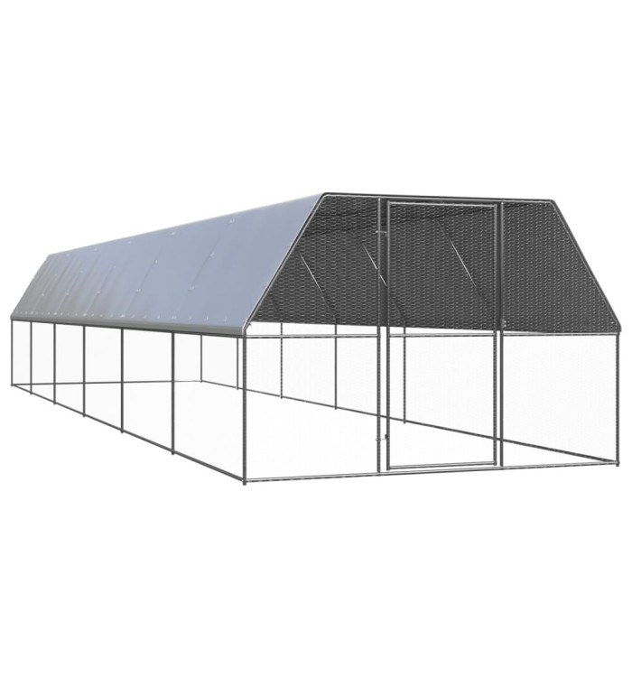 Poulailler d'extérieur 3x12x2 m Acier galvanisé | Mobilier & Déco