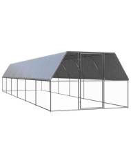 Poulailler d'extérieur 3x12x2 m Acier galvanisé | Mobilier & Déco