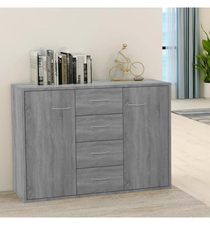Buffet Sonoma gris 88x30x65 cm Bois d'ingénierie | Mobilier & Déco