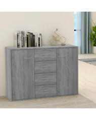 Buffet Sonoma gris 88x30x65 cm Bois d'ingénierie | Mobilier & Déco