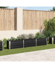 Lit surélevé de jardin Acier galvanisé 240x40x45 cm Anthracite | Mobilier & Déco