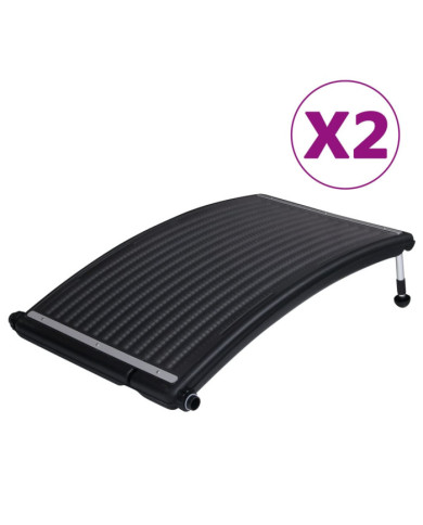 Panneaux de chauffage solaire de piscine courbés 2 pcs 110x65cm | Mobilier & Déco
