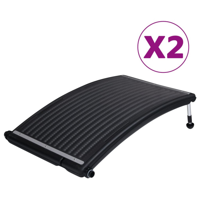 Panneaux de chauffage solaire de piscine courbés 2 pcs 110x65cm | Mobilier & Déco