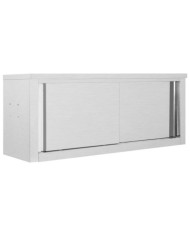 Armoire de cuisine avec portes coulissantes 120x40x50 cm Inox | Mobilier & Déco