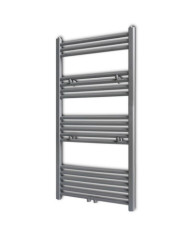 Sèche-serviettes eau chaude à rails droits gris 600x1160 mm | Mobilier & Déco