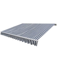 Auvent pliable motorisé 400 cm Bleu/blanc | Mobilier & Déco