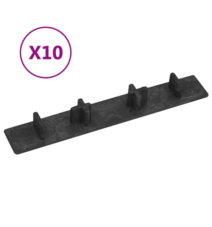 Embouts de terrasse 10 pcs Noir Plastique | Mobilier & Déco