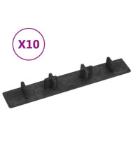 Embouts de terrasse 10 pcs Noir Plastique | Mobilier & Déco