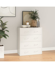Buffet avec 4 tiroirs 60x30,5x71 cm Blanc brillant | Mobilier & Déco