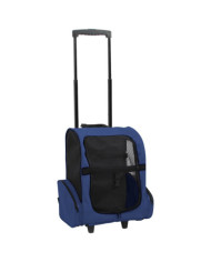 Chariot polyvalent pliable pour animaux de compagnie bleu | Mobilier & Déco