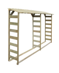 Double abri de stockage du bois 300 x 44 x 176 cm Pin imprégné | Mobilier & Déco