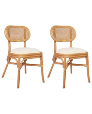 Chaises à manger lot de 2 Lin | Mobilier & Déco