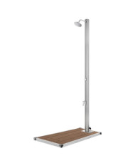 Douche de jardin avec base marron 220 cm Acier inoxydable | Mobilier & Déco