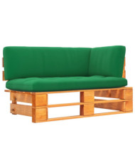Canapé d'angle palette de jardin marron miel bois pin imprégné | Mobilier & Déco