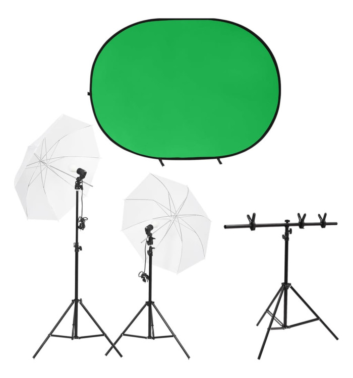 Kit de studio photo avec éclairage et écran de fond | Mobilier & Déco