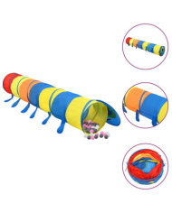 Tunnel de jeu pour enfants avec 250 balles Multicolore 245 cm | Mobilier & Déco