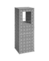 Poteau à panier de gabion 50x50x140 cm Fer | Mobilier & Déco