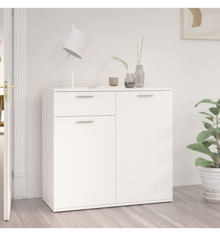Buffet blanc 80x36x75 cm bois d'ingénierie | Mobilier & Déco