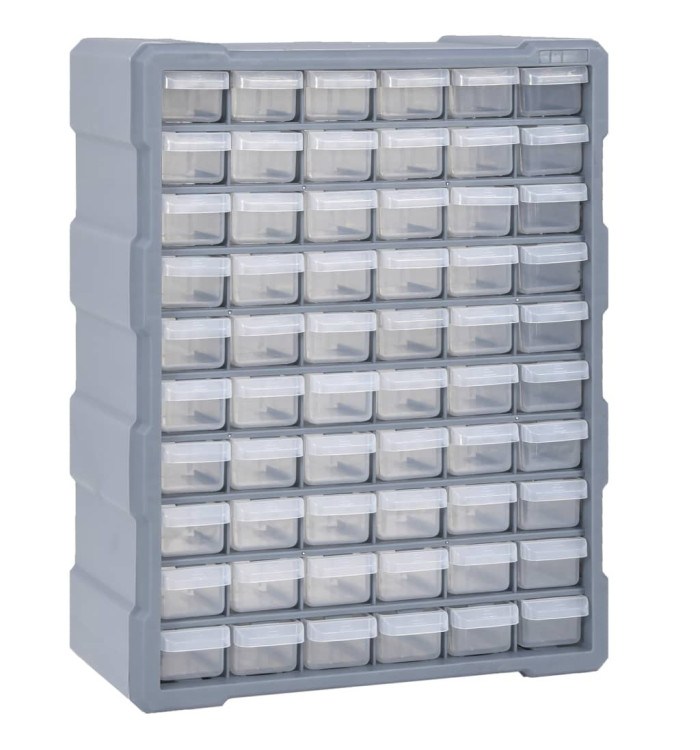 Organisateur multi-tiroirs avec 60 tiroirs 38x16x47,5 cm | Mobilier & Déco