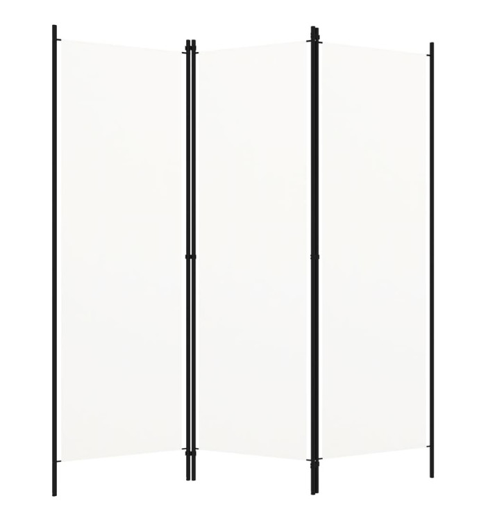 Cloison de séparation 3 panneaux Blanc 150x180 cm | Mobilier & Déco